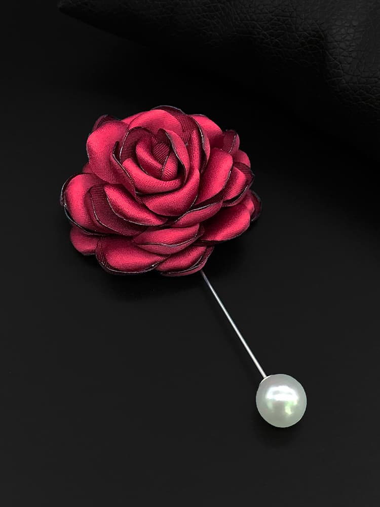 コサージュ 結婚式 上品な薔薇のブローチピン