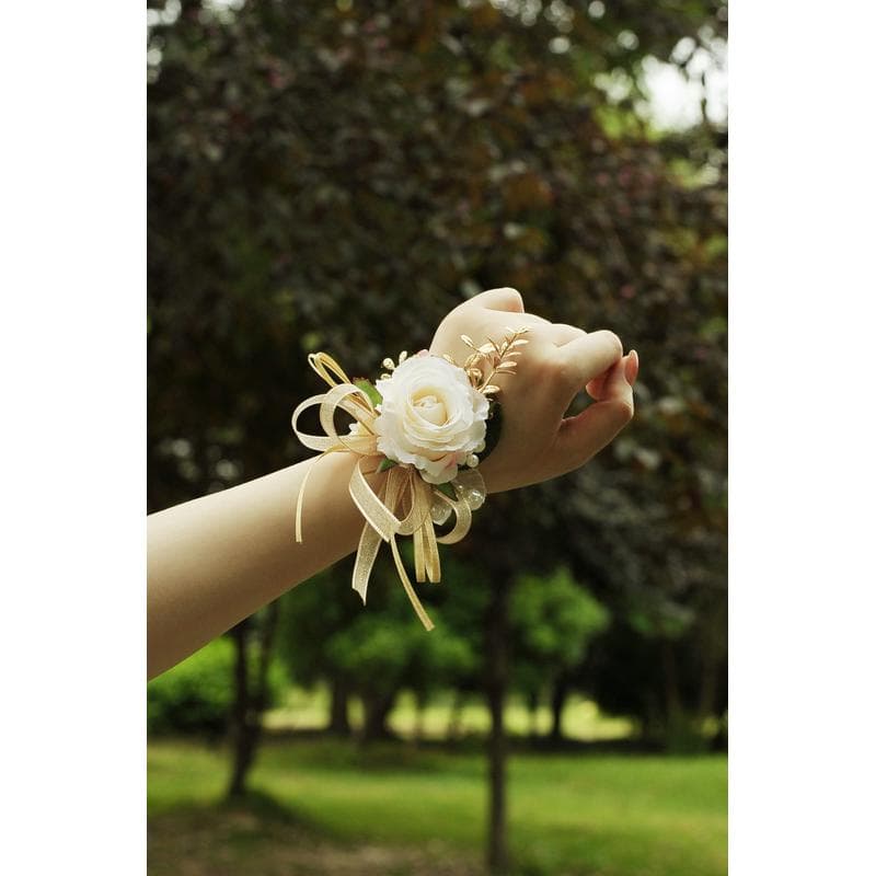 コサージュ 結婚式 優美な薔薇のウェディングコサージュ