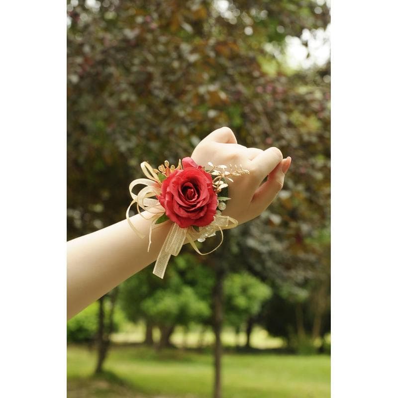 コサージュ 結婚式 優美な薔薇のウェディングコサージュ