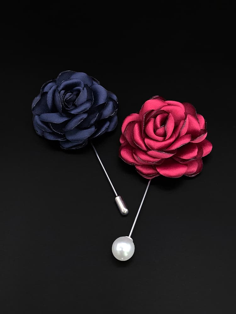 コサージュ 結婚式 上品な薔薇のブローチピン
