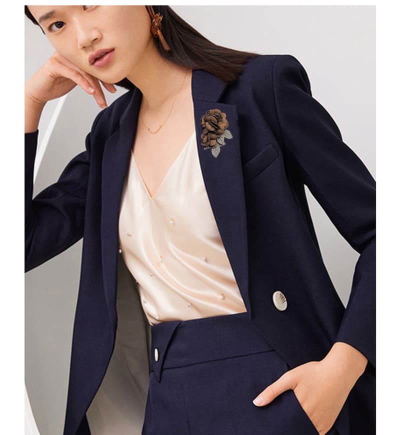 コサージュ 結婚式 優美な薔薇のアクセントコサージュ