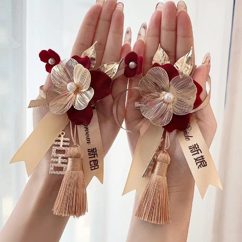 コサージュ 花嫁を彩る祝福のリボンコサージュ