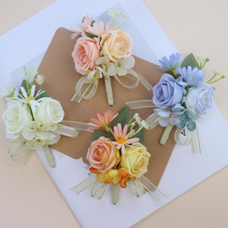 コサージュ 結婚式 優美な花束の輝き ペーパーコサージュ