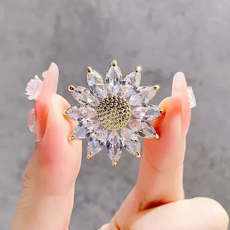 コサージュ 結婚式 ひまわりの輝きブローチ 華やか装飾品