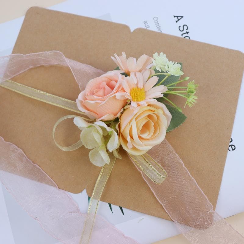 コサージュ 結婚式 優美な花束の輝き ペーパーコサージュ