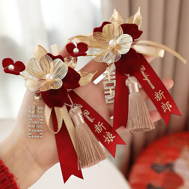 コサージュ 花嫁を彩る祝福のリボンコサージュ