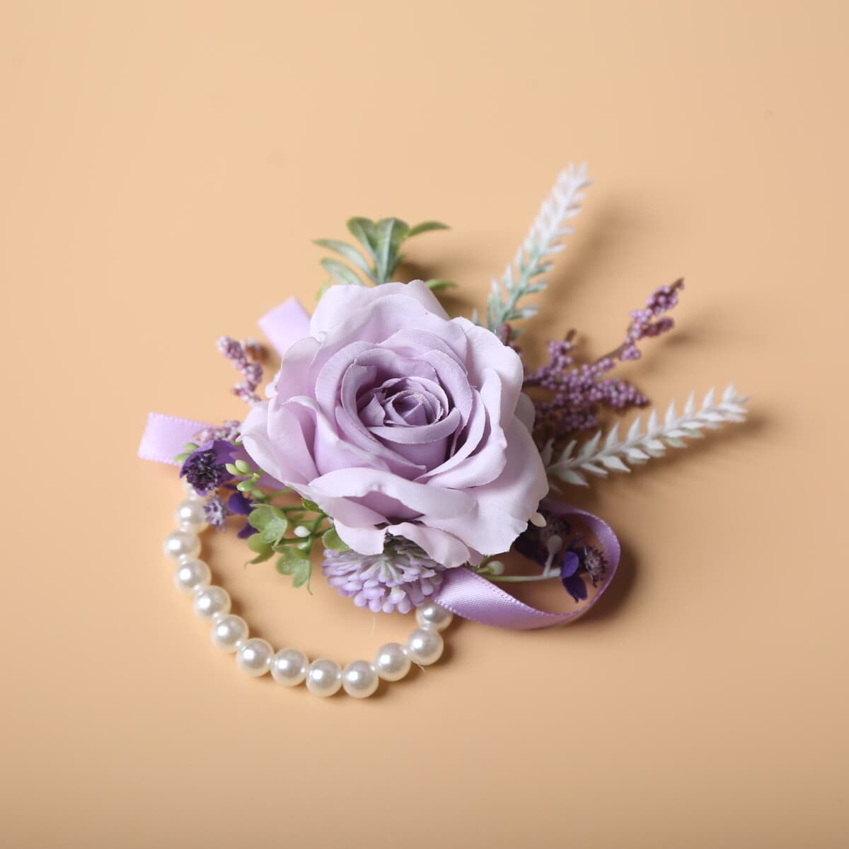 コサージュ 結婚式 優美な薔薇のウェディングコサージュ