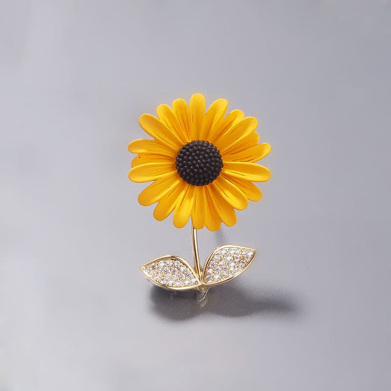 コサージュ 結婚式 ひまわりの輝きブローチ 華やか装飾品