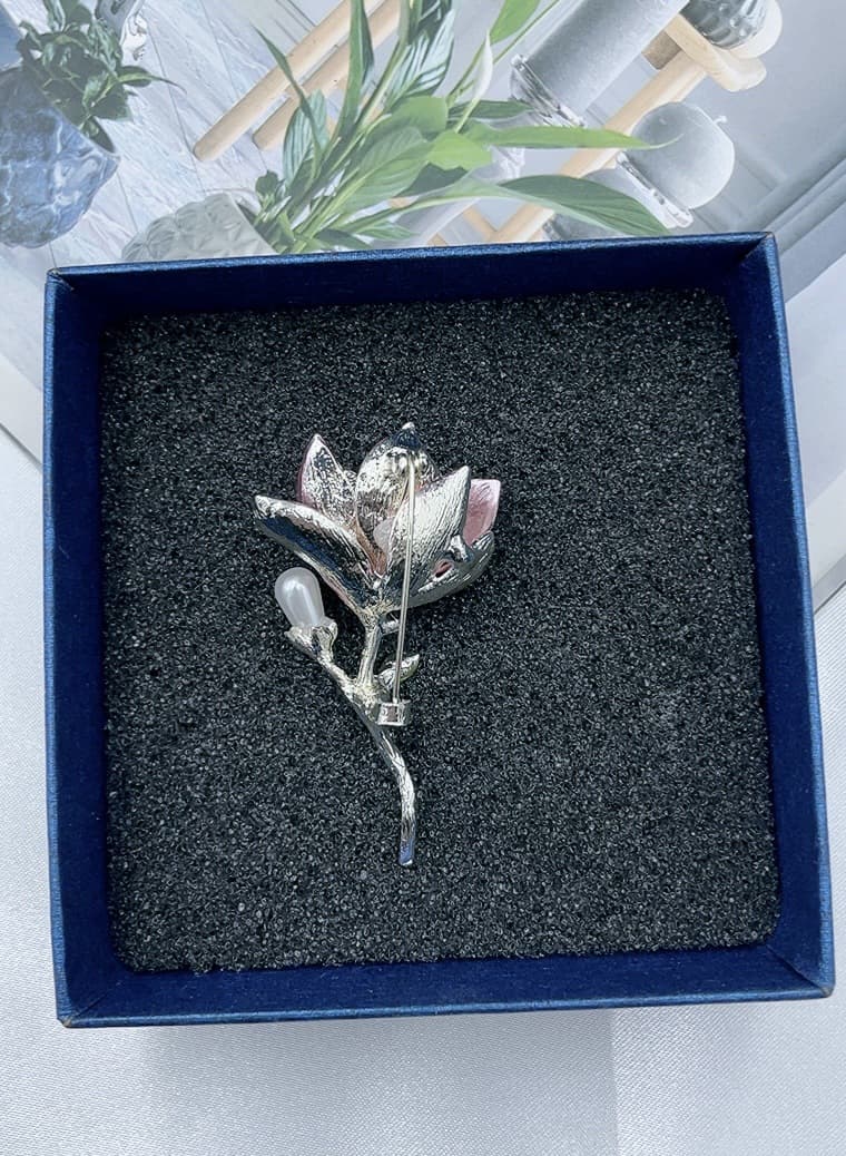 コサージュ 結婚式 華麗な蓮花真珠飾りブローチ