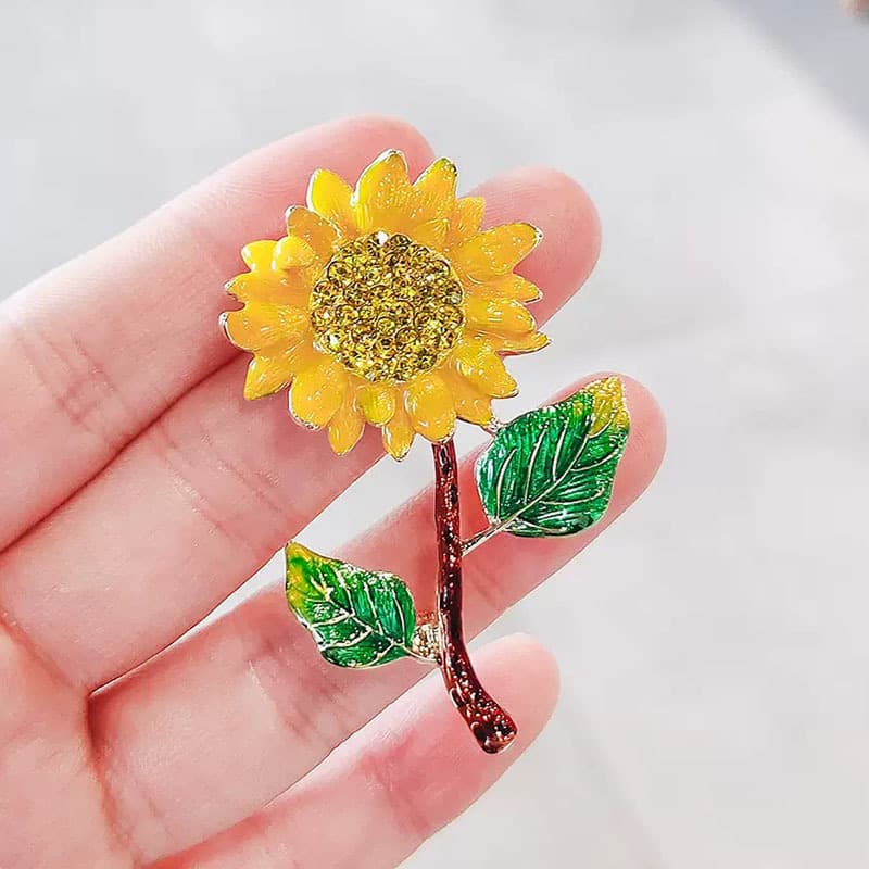 コサージュ 結婚式 ひまわりの輝きブローチ 華やか装飾品