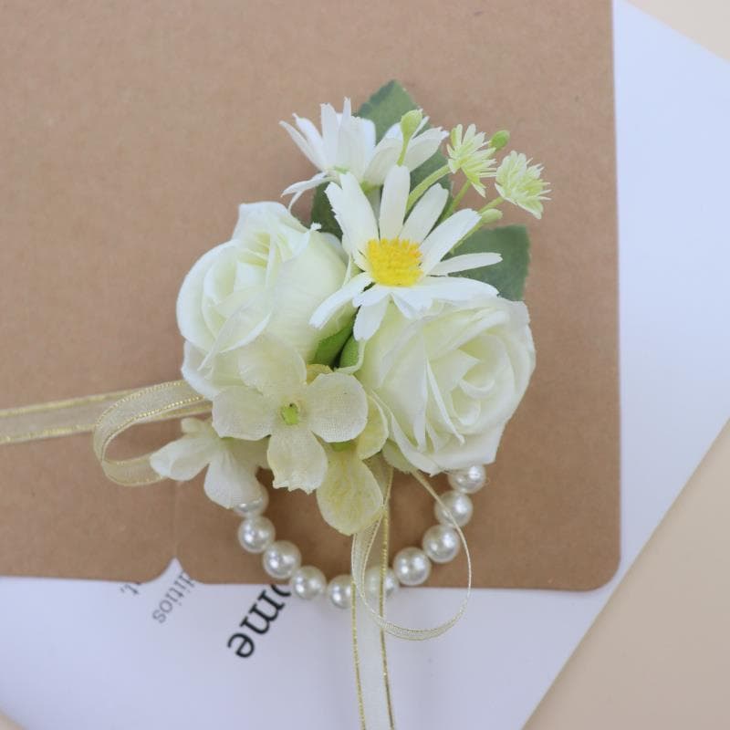 コサージュ 結婚式 優美な花束の輝き ペーパーコサージュ