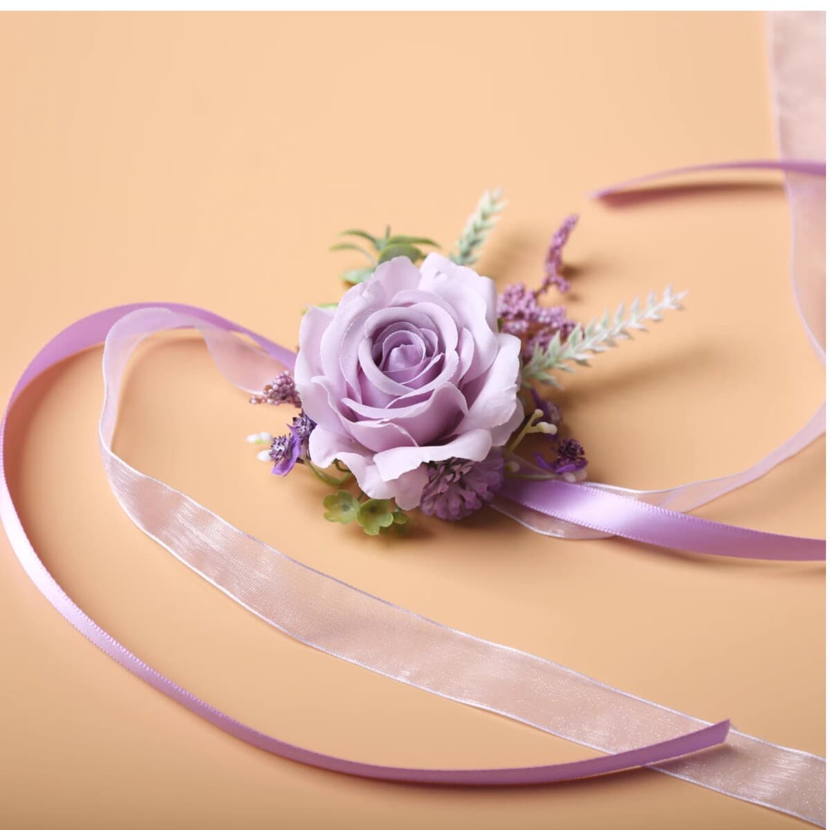 コサージュ 結婚式 優美な薔薇のウェディングコサージュ