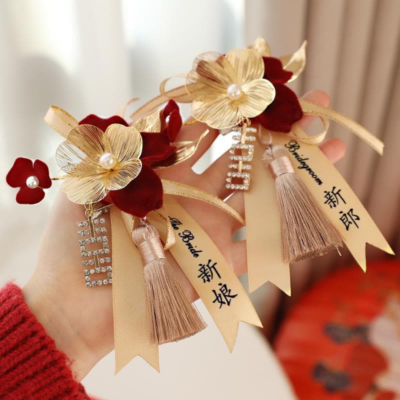 コサージュ 花嫁を彩る祝福のリボンコサージュ
