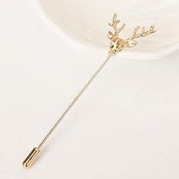 コサージュ 鹿の角モチーフピンブローチ