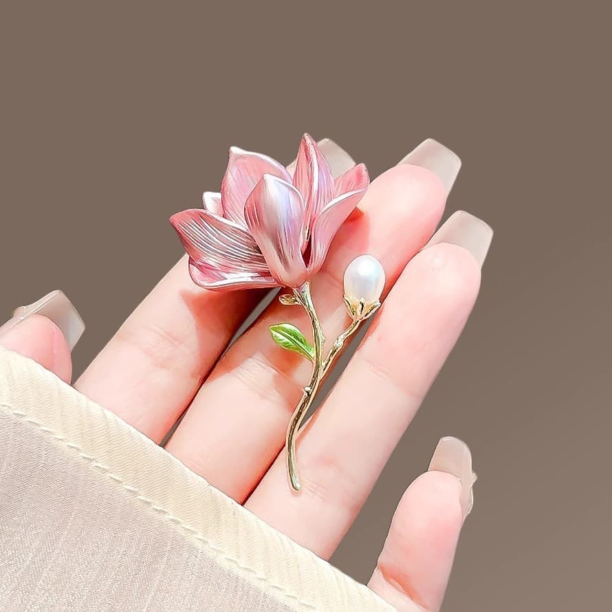 コサージュ 結婚式 華麗な蓮花真珠飾りブローチ