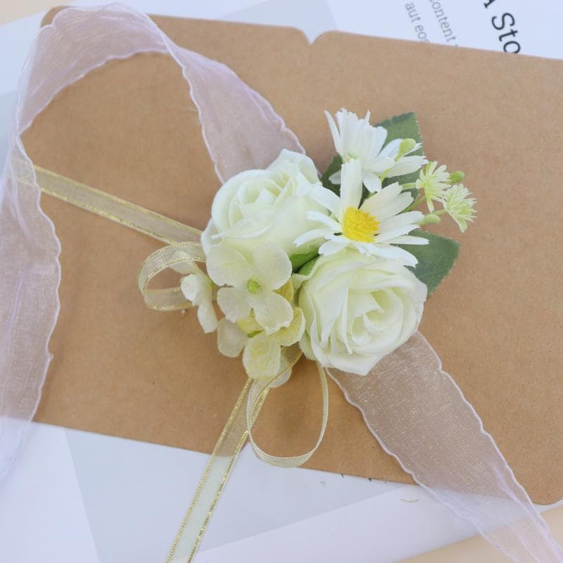 コサージュ 結婚式 優美な花束の輝き ペーパーコサージュ